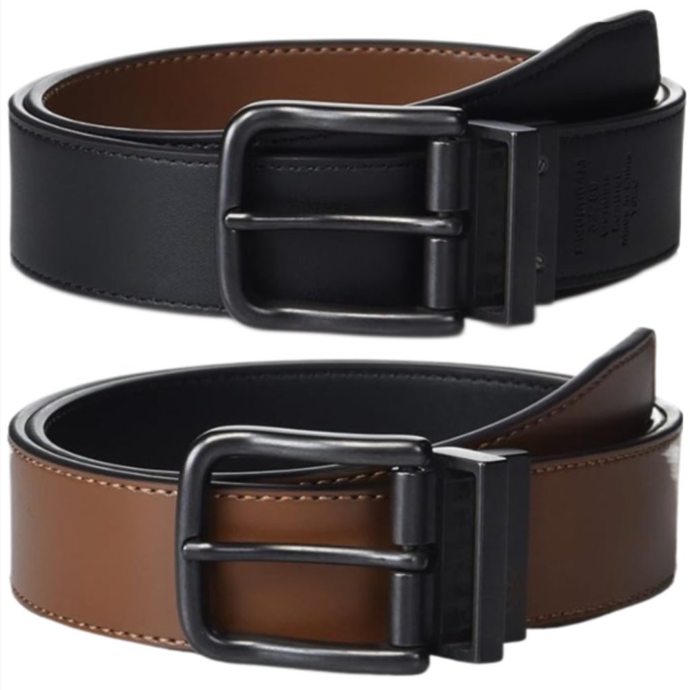 Original Penguin Genuine Leather Reversible Belt